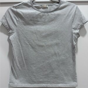 Intimately Free People Striped Gray T-Shirt size large